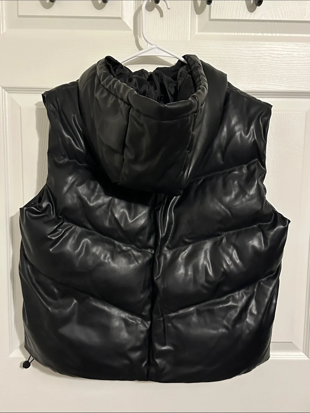 easel Kids Black Hooded Puffer Vest